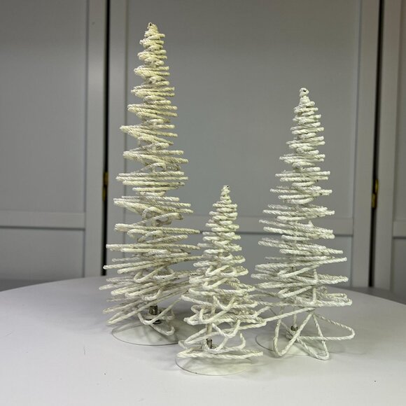 Dept 56 Village Frosted Zig Zag Trees Christmas Village Accessory from 1995 - Picture 6 of 6